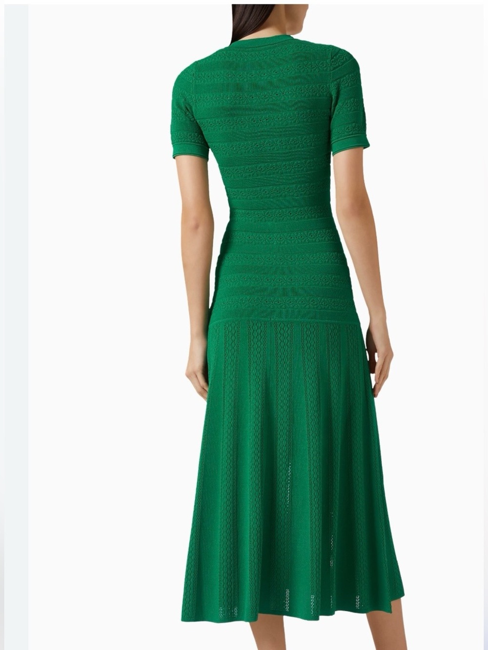 Sandro Green Button-Front Knit Midi Dress - Picture 2 of 5